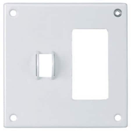 Hubbell Wiring Device-Kellems Security Series, Number of Gangs: 2-Gang Steel, Zinc Plated, White SWP126